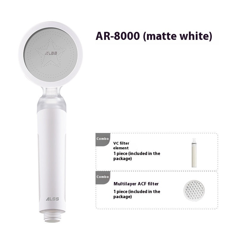 Filtering Shower Head Supercharged Water Purification Handheld Nozzle